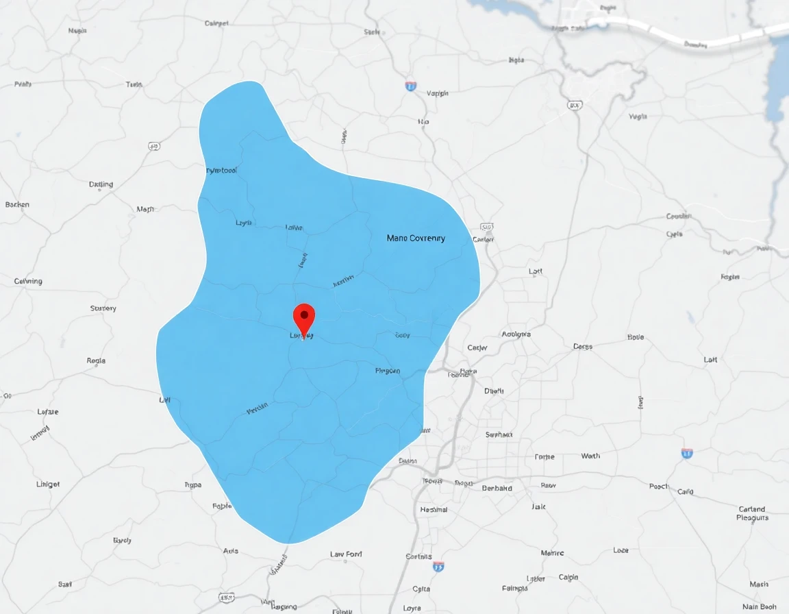 Roofing Service Areas Map